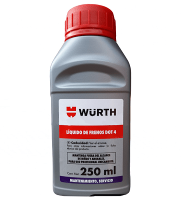 LIQUIDO FRENOS DOT 4 WURTH 250ML1