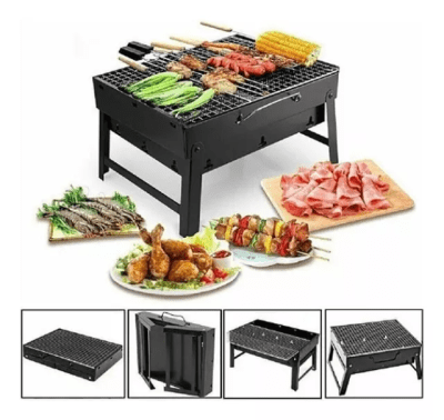 PARRILLA A CARBON PORTATIL PLEGABLE 36x29x7.5CM