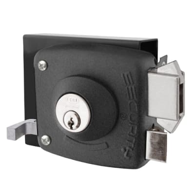 Cerradura Poli Sobreponer Security Antipalanca - Puerta Corredera Con Caja para Soldar