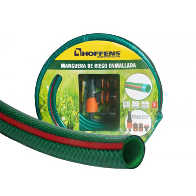 SET MANGUERA ENMALLADA EXTRA VERDE/ROJA C/ACCE 1/2 HOFFENS 15/20MT