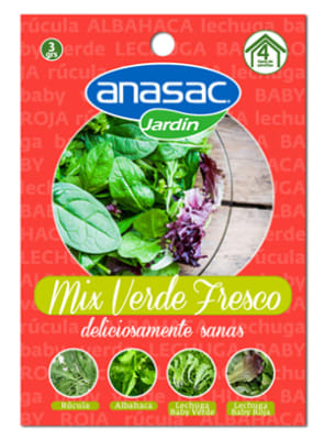 SEMILLA HORTALIZA MIX VERDE FRESCO ANASAC 3 GR