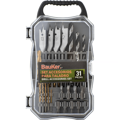 SET DE BROCAS P/TALADRO BAUKER 31PZS