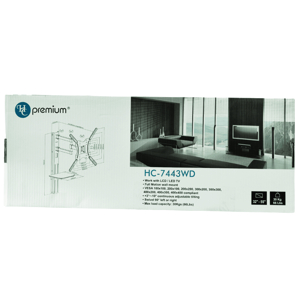 SOPORTE TV HC 7443WD C/REPISA 32-55