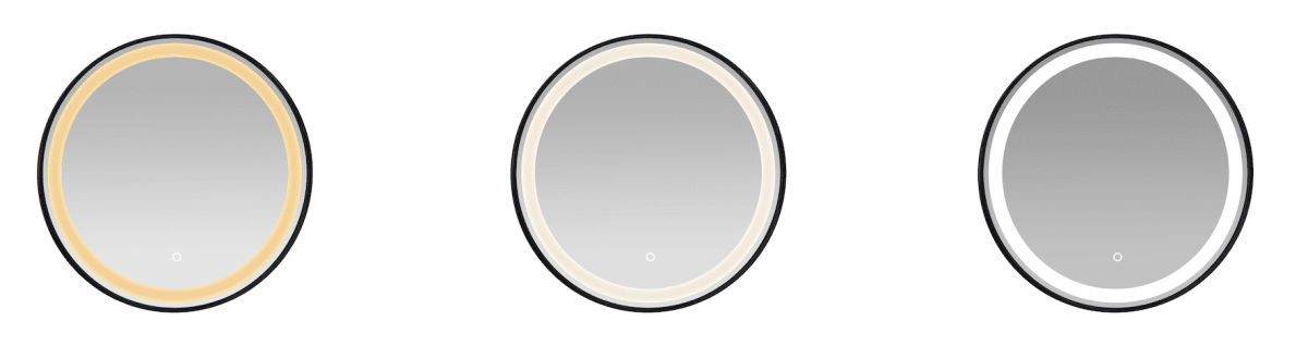 ESPEJO CIRC 60CM TRIPLE LED BORDE METAL1