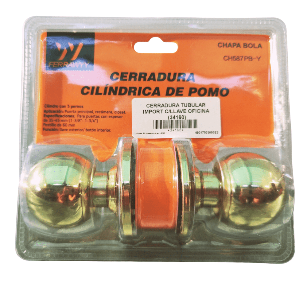 CERRADURA CILÍNDRICA FERRAWYY C/LLAVE DORM-OFICINA 0