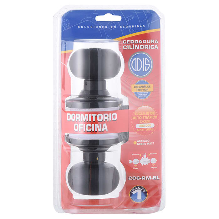 Cerradura Cilíndrica Odis 206 Dormitorio Negro– Linea 2062