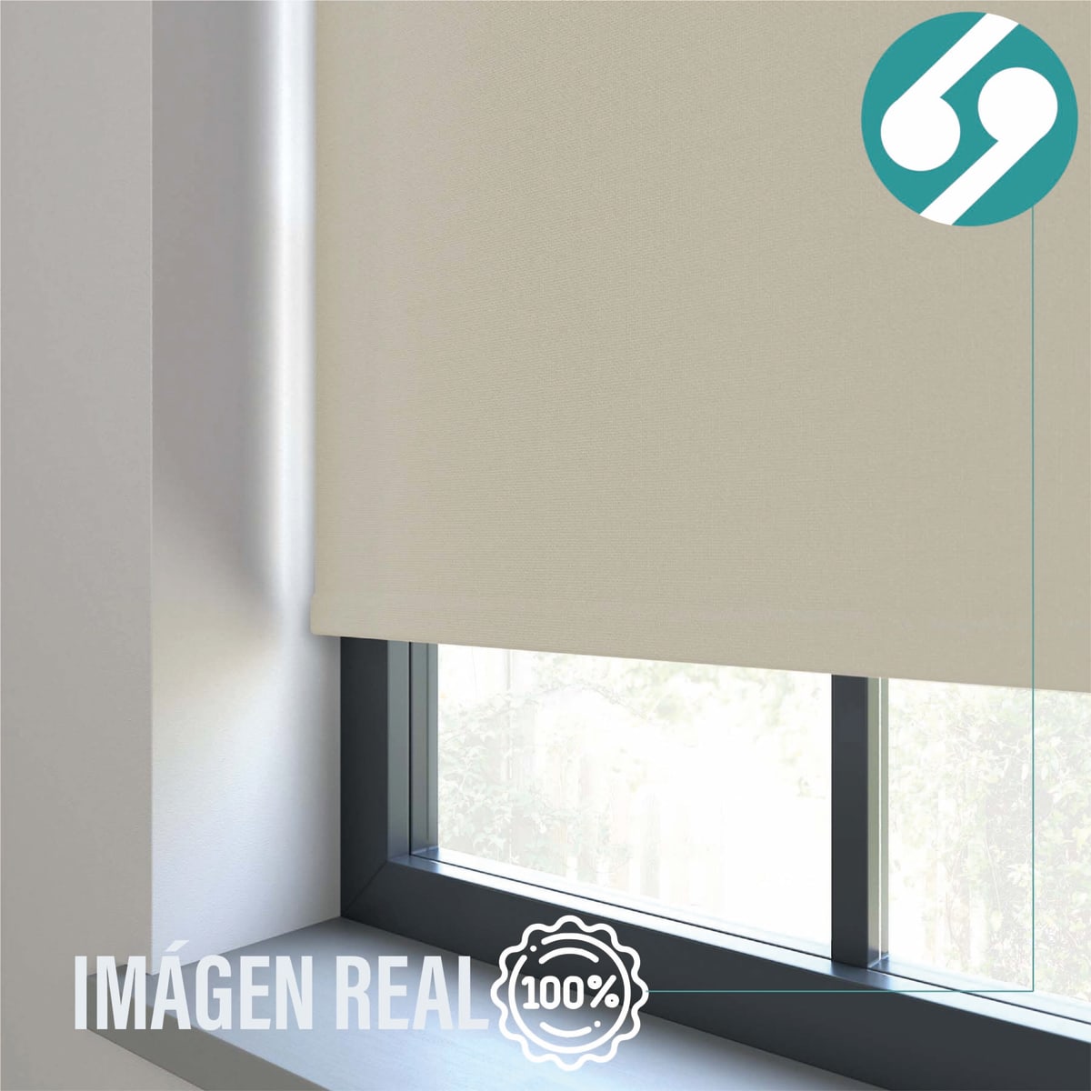 CORTINA ROLLER BLACKOUT BEIGE 120X165 CM2