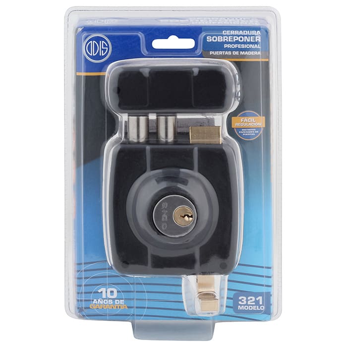 Cerradura Sobreponer Odis 321 Negra Linea 300 0