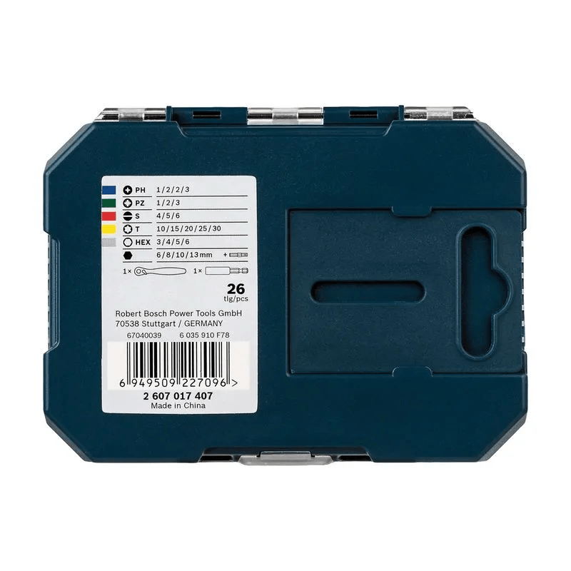 SET DE PUNTAS Y DADOS P/ATORNILLAR BOSCH 26PZS4