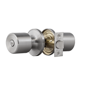 CERRADURA TUBULAR POMO PREMIUM BAÑO/DORM ANTIMICROBIANA INOX3