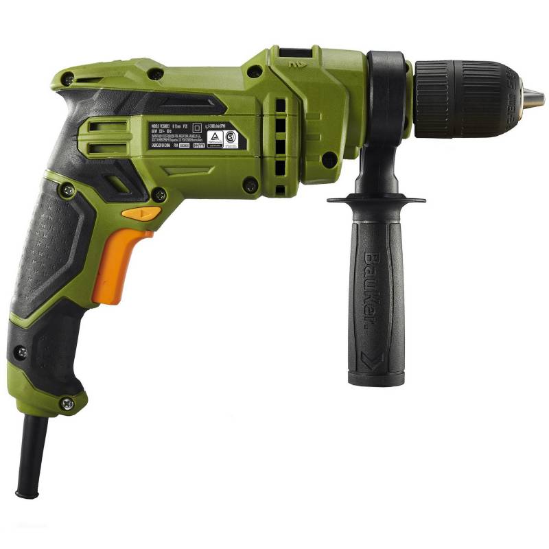 TALADRO PERCUTOR BAUKER 650W 1/2 13MM C/KIT 50 ACCE + MALETA2