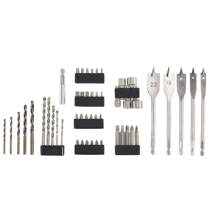 TALADRO PERCUTOR BAUKER 650W 1/2 13MM C/KIT 50 ACCE + MALETA3