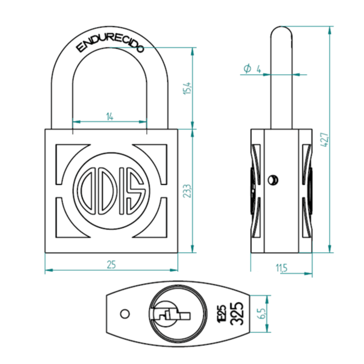 CANDADO ODIS SERIE 300 FORJADO4