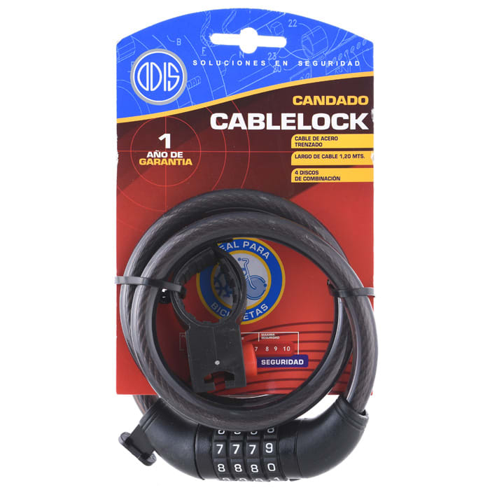Candado Bici Odis Cablelock 120 120cm negro 0