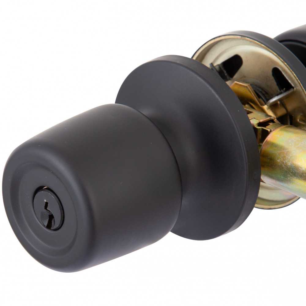 Cerradura Tubular  Oficina/Dormitorio Negra 8403 Poli4