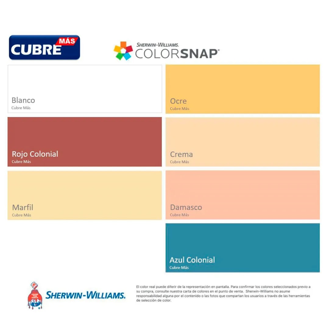 ESMALTE AL AGUA CUBRE MAS SHERWIN WILLIAMS BLANCO3