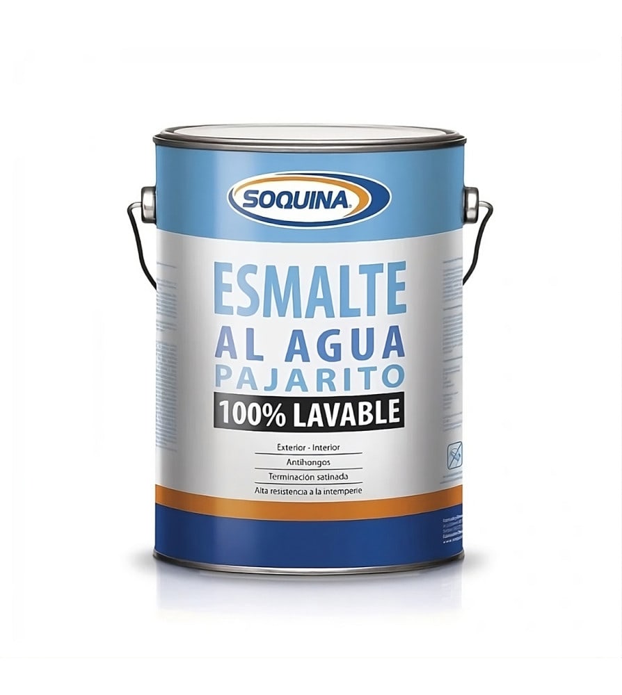 ESMALTE AL AGUA PAJARITO SOQUINA OCRE GALÓN 0