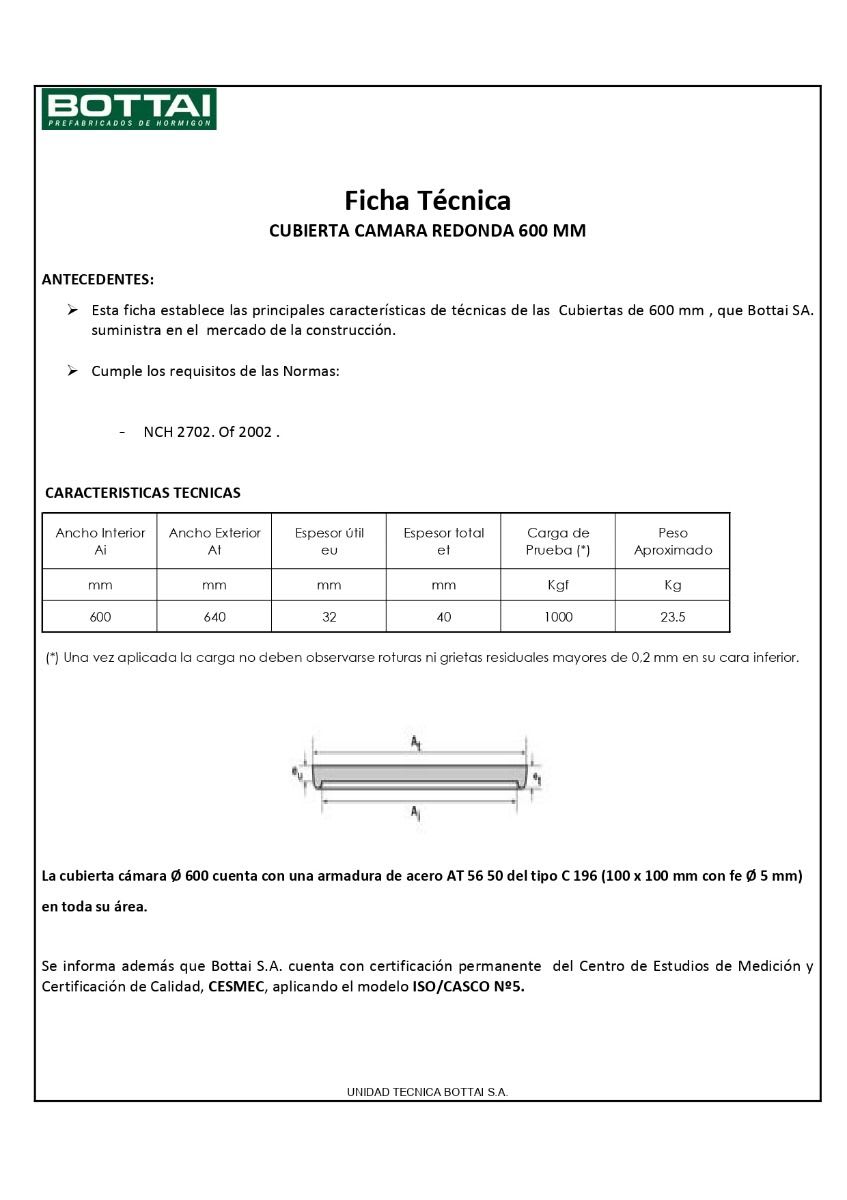 TAPA ALCANTARILLADO CIRCULAR 60CM 40MM2