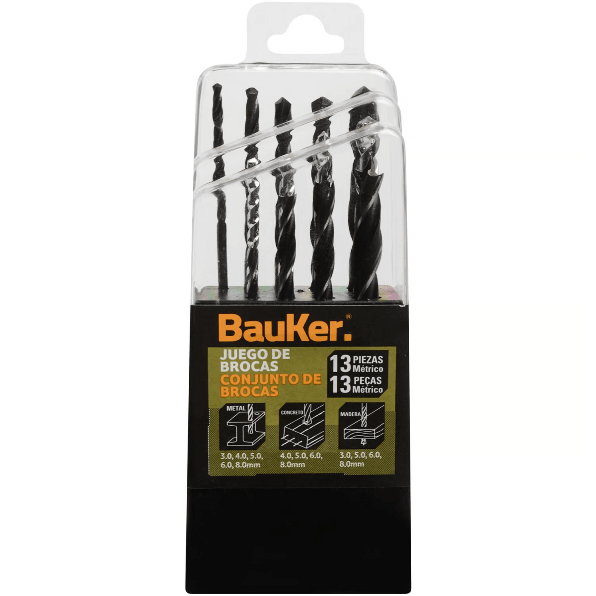 SET DE BROCAS P/TALADRO BAUKER 13PZS4