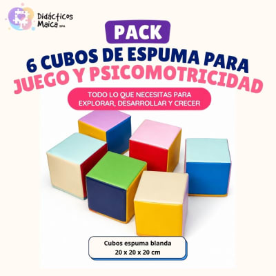 Pack 6 Cubos de Espuma para Juego y Psicomotricidad1