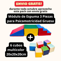 Módulo de Espuma 3 Piezas + 6 Cubos – Envío Gratis