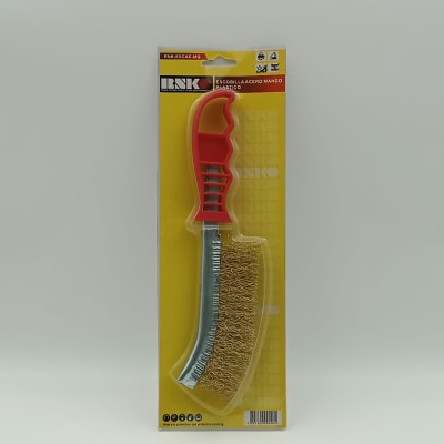 ESCOBILLA ACERO MANGO PLASTICO. RNK