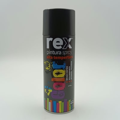REX PINTURA SPRAY ALTA TEMPERATURA. NEGRO. 400 ML