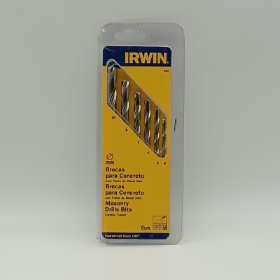 JUEGO BROCA CONCRETO 6 PZS 4.0-10 MM IRWIN 9931