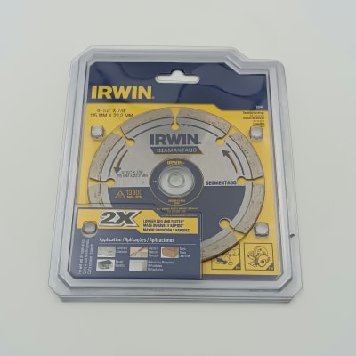 DISCO DIAMANTADO SEGMENTANDO IRWIN 4 1/2 PULGADAS, IW8946