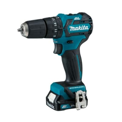 TALADRO ATOR. PERC. 12V MAX 0-1.500 RPM MAKITA . 2 BATERÍA LI-ION 2.0AH + CARG. - HP332DWAE
