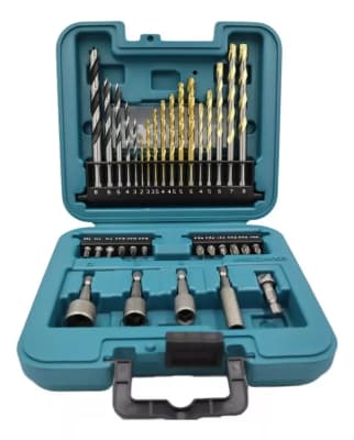 MALETA CON SET DE BROCAS Y PUNTAS MZ 34 PIEZAS B-68498