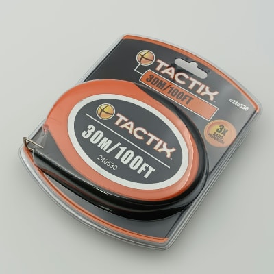 HUINCHA LARGA 30M (100FT) X 10 MM. TACTIX 240530