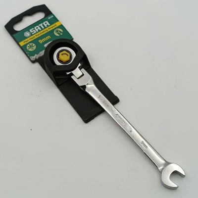 LLAVE COMBINADA CRIQUE CABEZA FLEX 9MM. SATA 46422