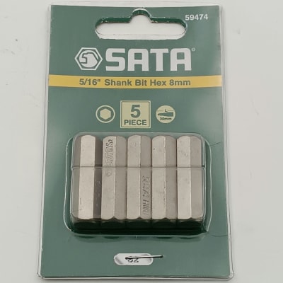 5 UNIDADES - PUNTA HEXAGONAL 30MM X 8MM. SATA 594741