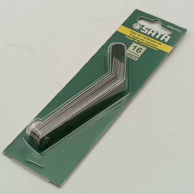 JUEGO DE CALIBRADORES 16PZ (0.05mm, 0.10mm, 0,15mm, 0.20mm, 0.25mm, 0.30mm, 0.35mm, 0.40mm,0.50mm, SAT-094021