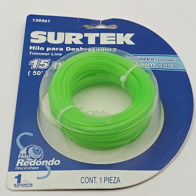 NYLON PARA DESBROZADORA EN BLISTER DE Ø 2.00 MM X 15 MT. -130261-SURTEK-199.1