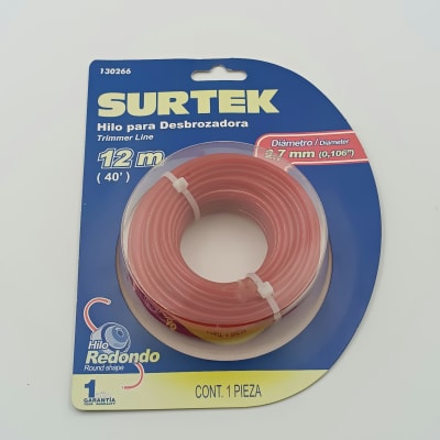 NYLON PARA DESBROZADORA EN BLISTER DE Ø 2.70 MM X 12 MT. -130266-SURTEK-199.1
