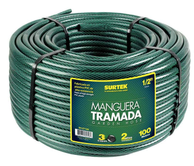 MANGUERA TRAMADAS EN ROLLO VERDE Ø 1/2 X 100 MT. -M12T100-SURTEK-204.1