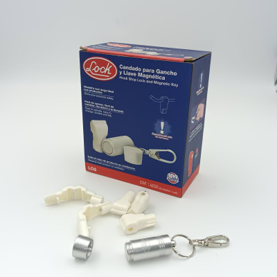 CANDADO PARA GANCHO DE EXHIBICION 100 PIEZAS Y LLAVE LCG. SURTEK 290.1
