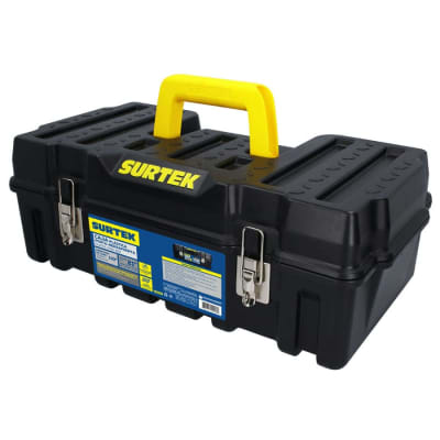 CAJA PORTA HERRAMIENTAS 21 (ALTA RESISTENCIA). CON BROCHE METALICO COMPACTA - CPSC20 - SURTEK - 27