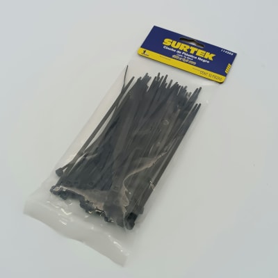 BOLSA (50 UN) AMARRA PLASTICA NEGRO 150 X 3.6 MM 114205. SURTEK 266.