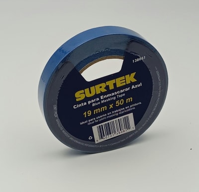 CINTA MASKING TAPE AZUL Ø 3/4 X 50 METROS 138081. SURTEK 267.1