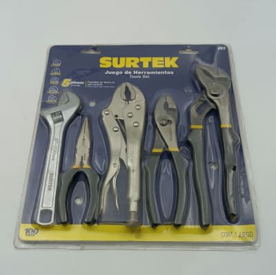JUEGO DE 5 HERRAMIENTAS VARIAS P05-SURTEK-
