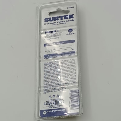 BROCA PARA VIDRIO Y AZULEJO DE Ø 1/4. -119352-SURTEK-23.