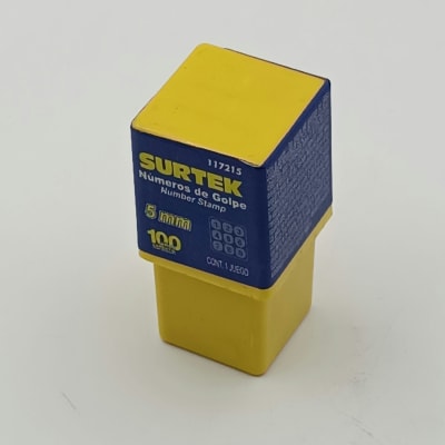 JUEGO DE NUMEROS DE GOLPE ALTURA DE LETRA 5 MM (3/16). -117215-SURTEK-97.