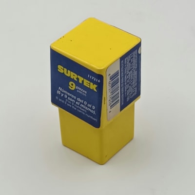 JUEGO DE NUMEROS DE GOLPE ALTURA DE LETRA 6 MM (1/4). -117216-SURTEK-97.