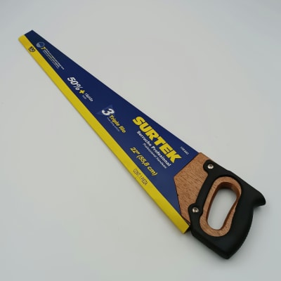 SERRUCHO TRIPLE FILO CON RECUBRIMIENTO (TEFLON) MANGO MADERA 22 120205 - SURTEK-