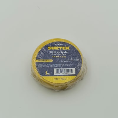 CINTA PARA AISLAR AMARILLA 9 MTS. -138007-SURTEK-2601