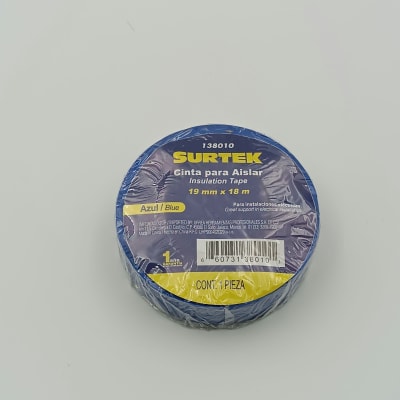 CINTA PARA AISLAR AZUL 18 MTS. -138010-SURTEK-260