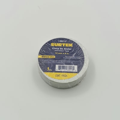 CINTA PARA AISLAR BLANCA 9 MTS. -138013-SURTEK-2601